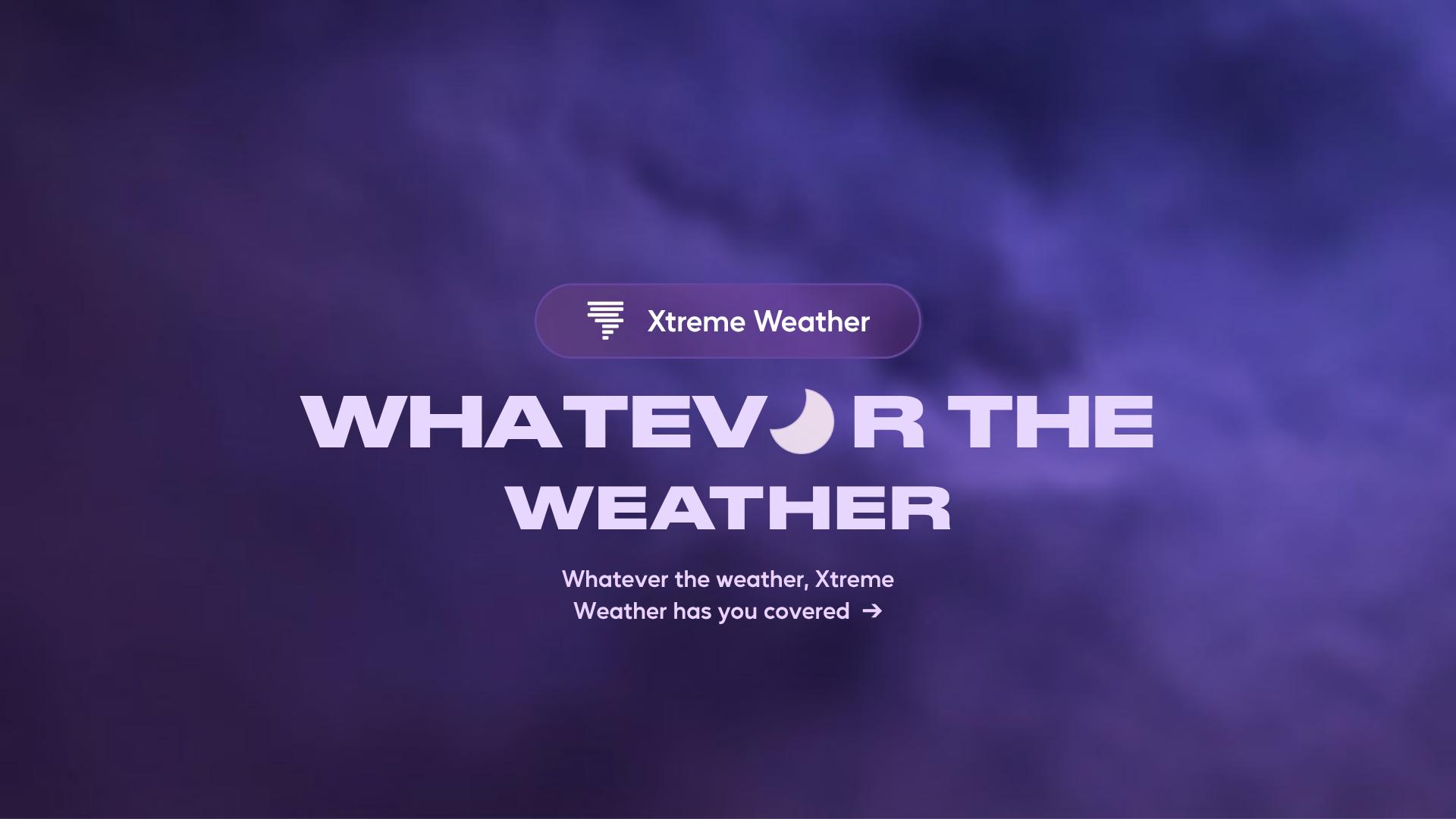 Discovery splash banner for Xtreme Weather Discord server
