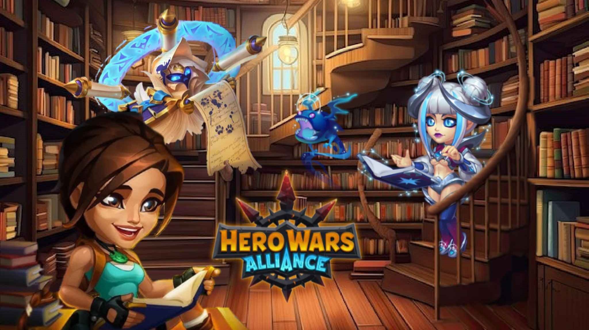 Discovery splash banner for Wizzy's Guide into Hero Wars Discord server