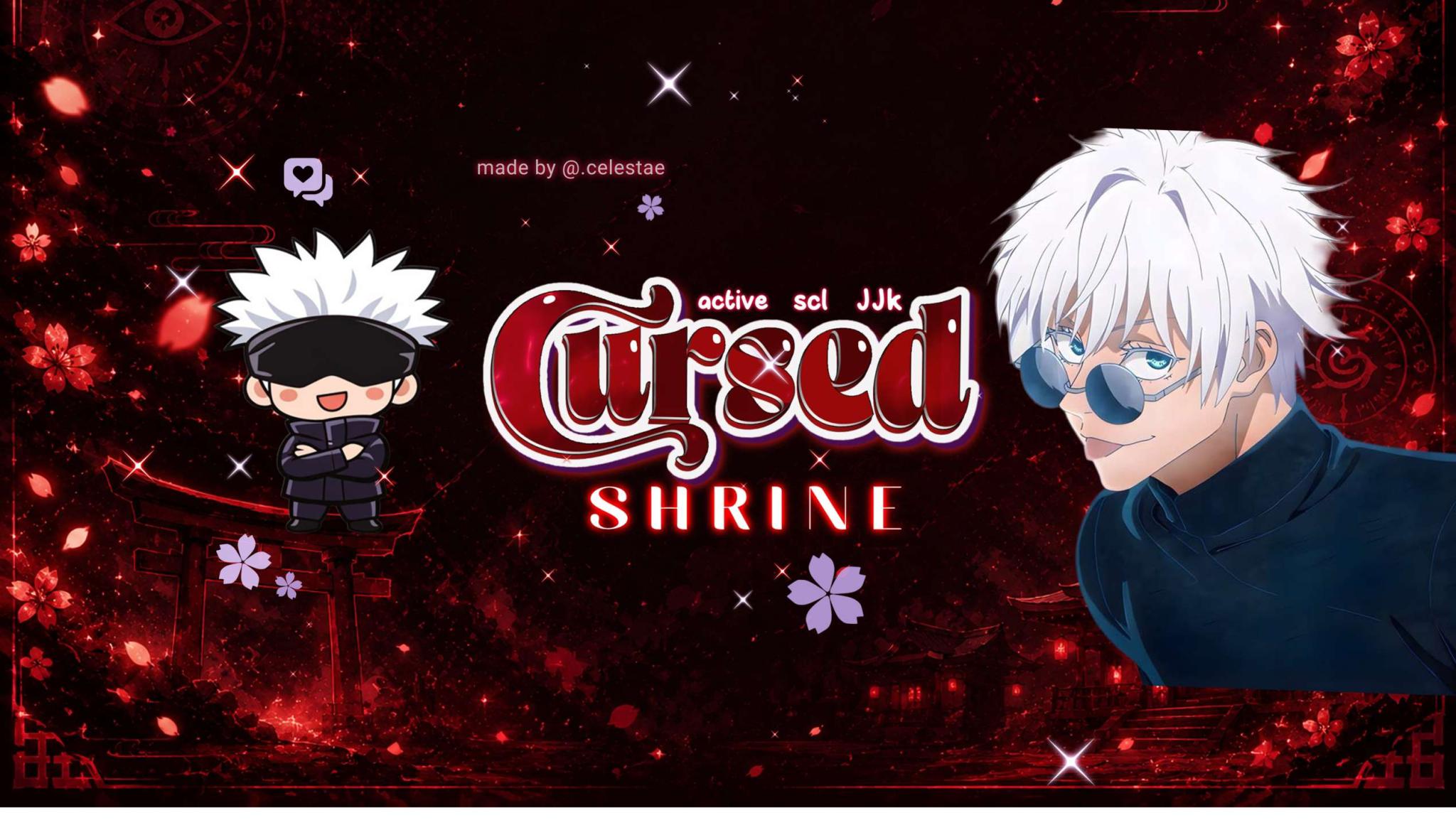 Discovery splash banner for 📿 ﹒Cursed Shrine ִ ࣪ ᰔ ִ ׄ (huge revamp) Discord server