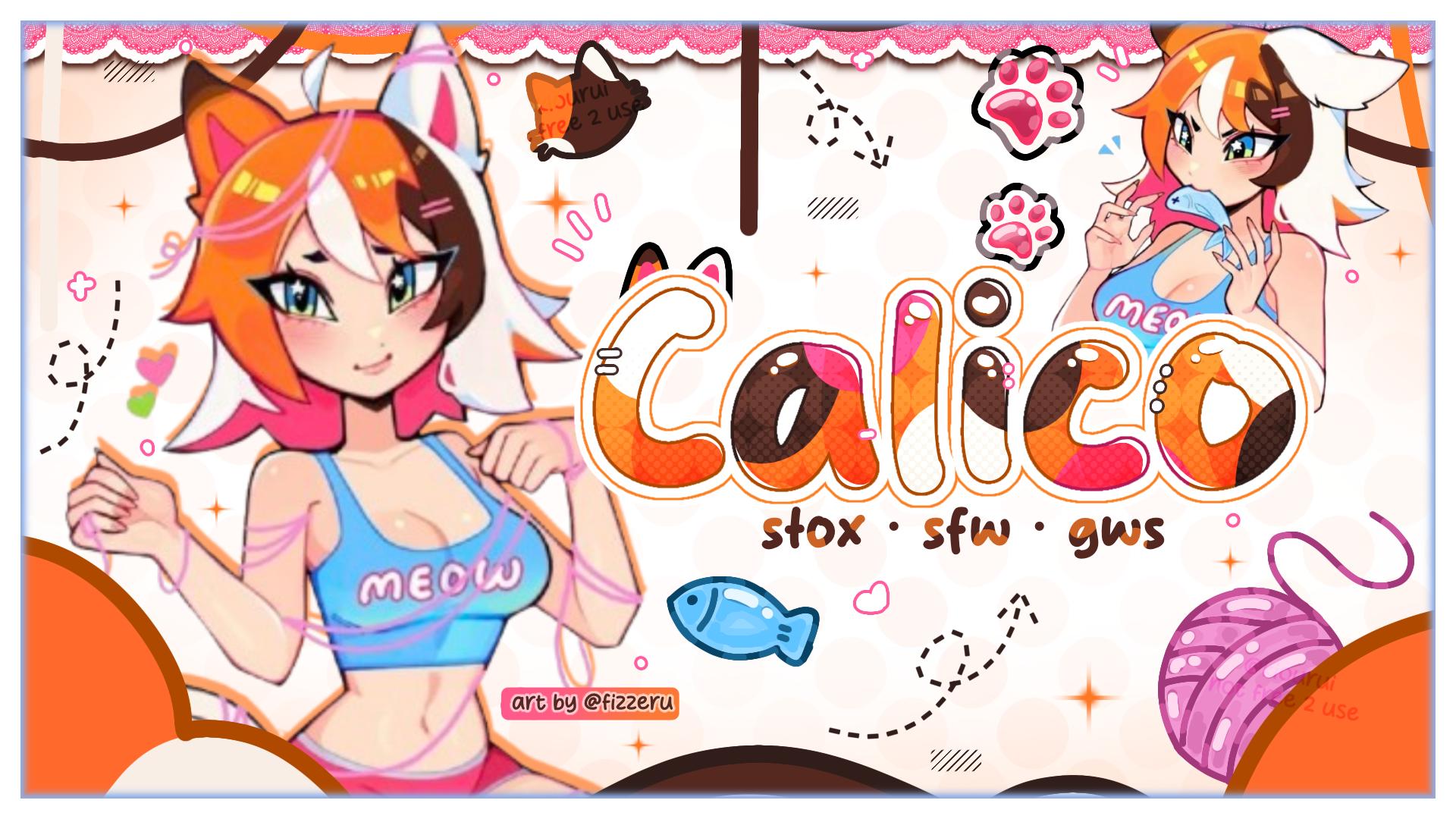Discovery splash banner for calico 🐾 staff apps open .ᐟ◞ Discord server