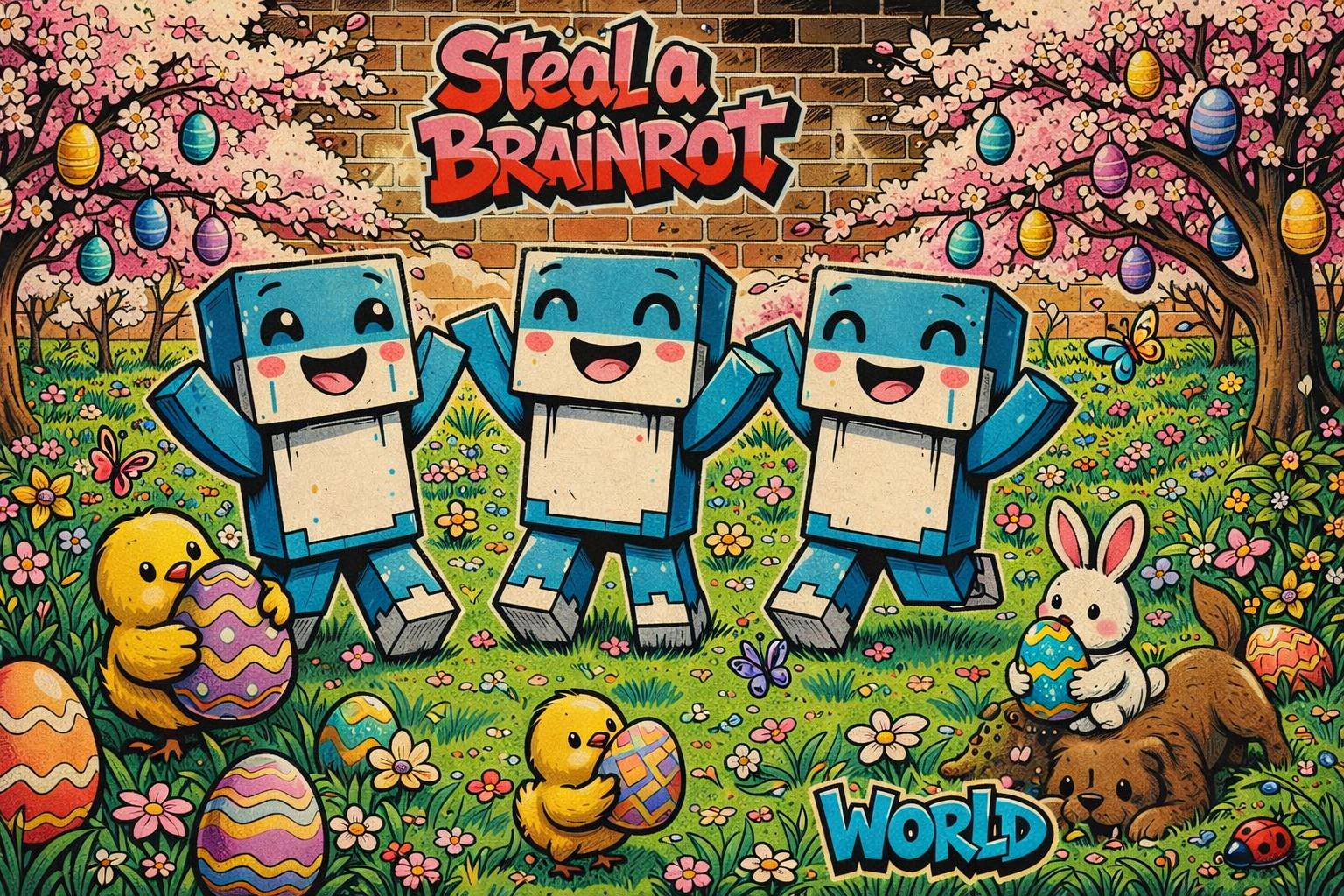 Discovery splash banner for Steal A Brainrot World🌎 Discord server