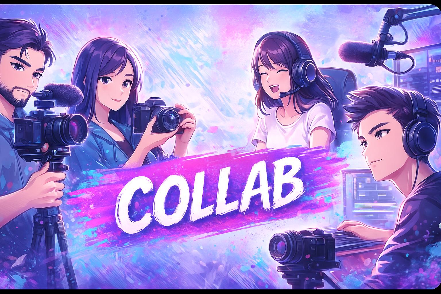 Discovery splash banner for Collab Hub Discord server