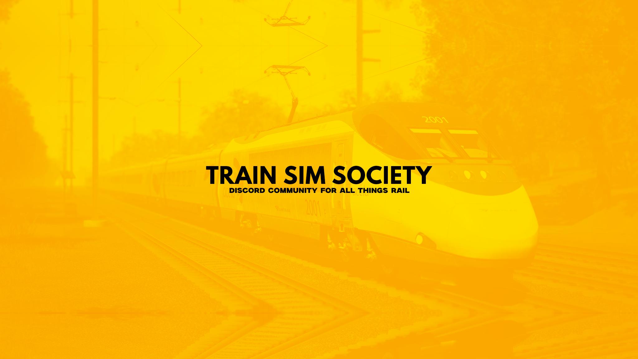 Discovery splash banner for Train Sim Society Discord server