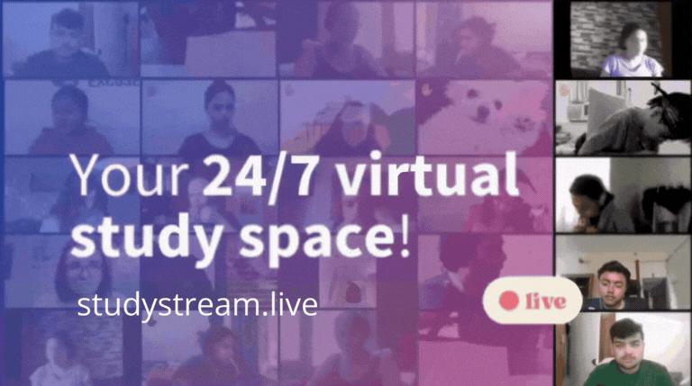 Discovery splash banner for Study Together 🌈 Discord server