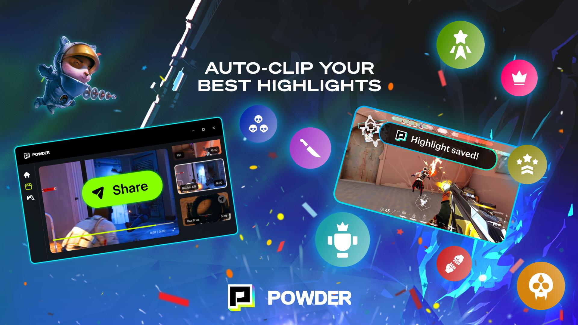 Discovery splash banner for Powder Discord server