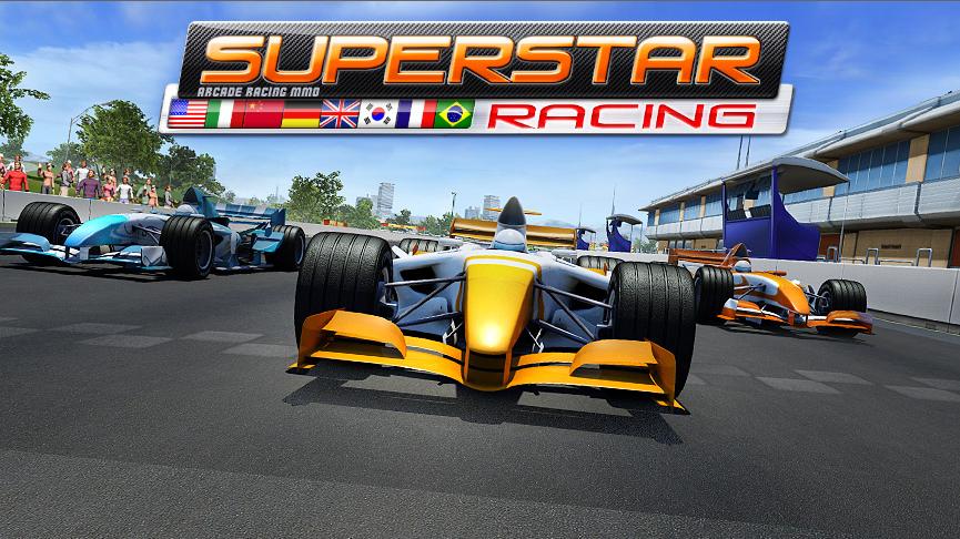 Discovery splash banner for Superstar Racing Discord server