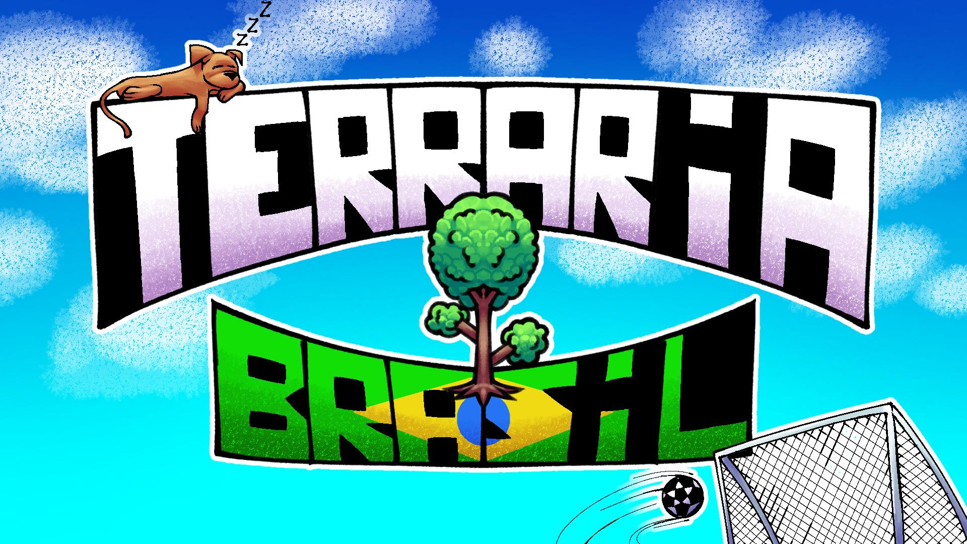 Discovery splash banner for Terraria Brasil - O começo da Jornada Discord server
