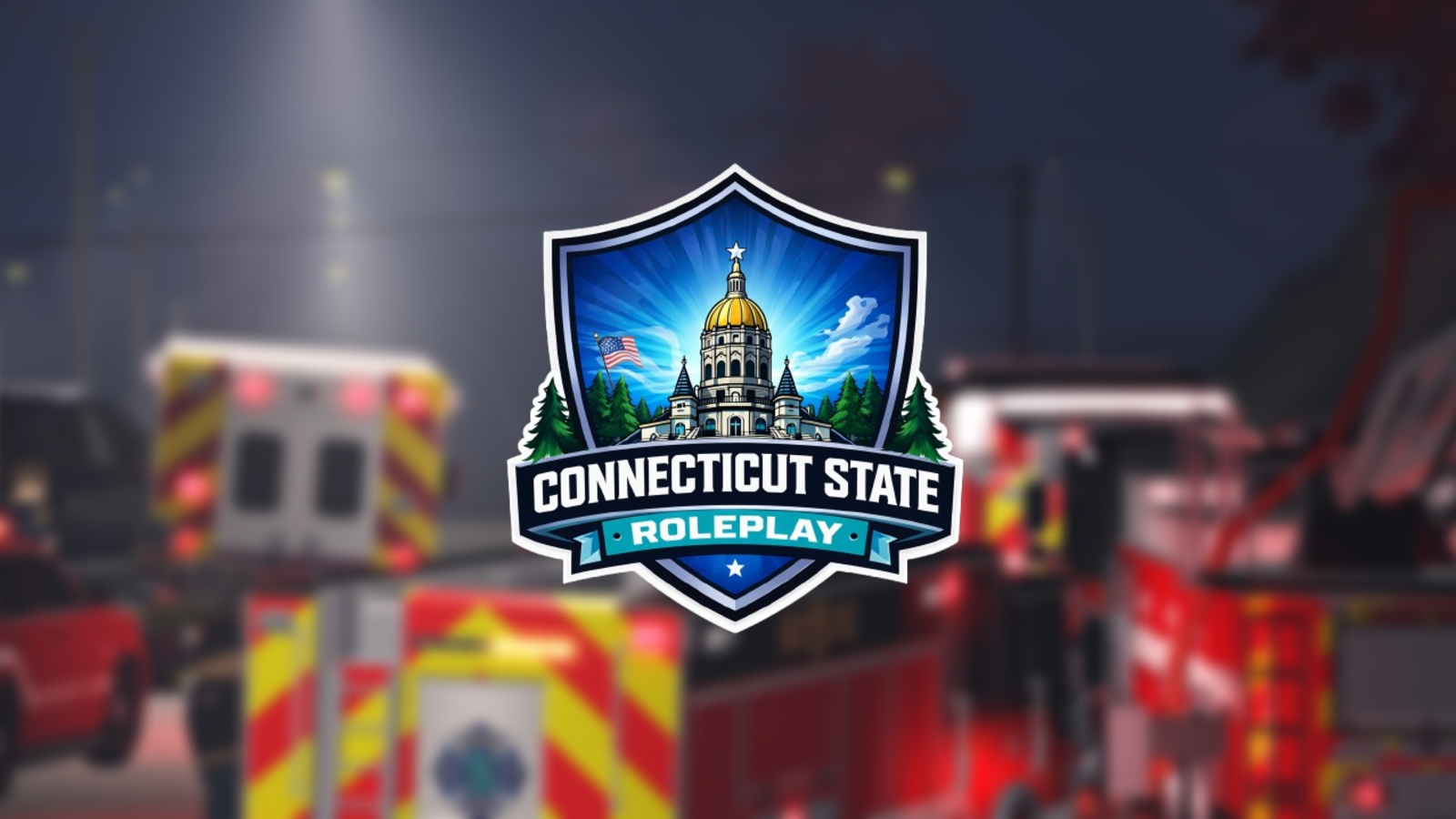 Discovery splash banner for Connecticut State Roleplay Discord server