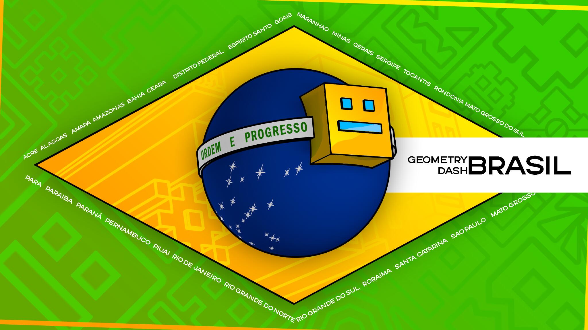 Discovery splash banner for Geometry Dash Brasil Discord server